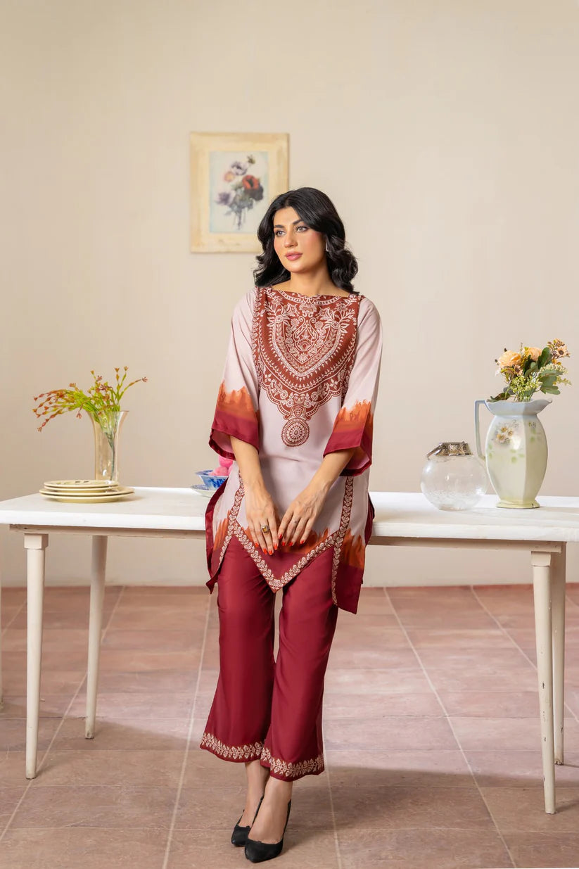 Stylo Wear™ | 2Pc Digital Printed Swiss Lawn Dress for Women