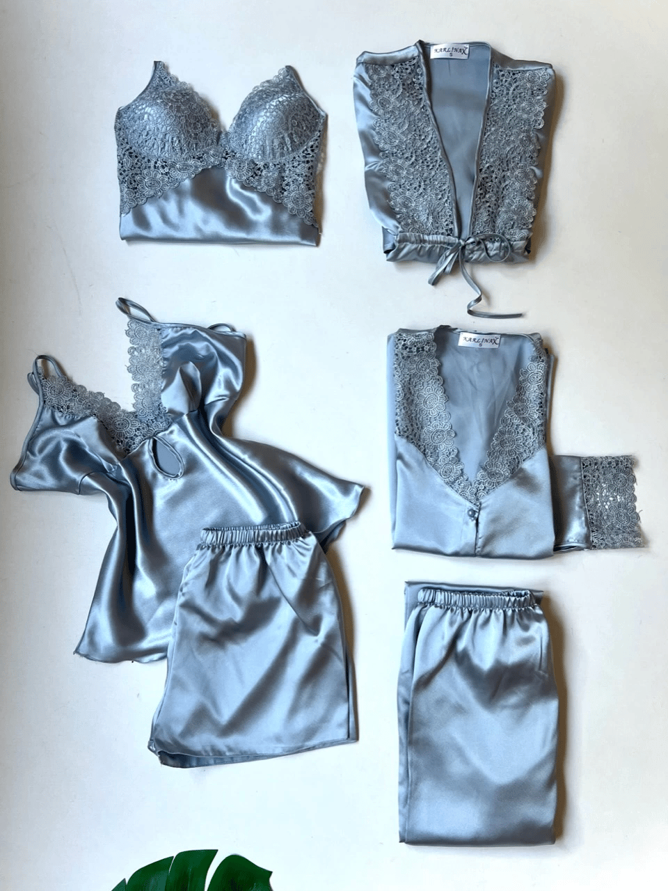 6-Piece Turkish Satin Nightgown Set | Soft, Elegant & Comfortable