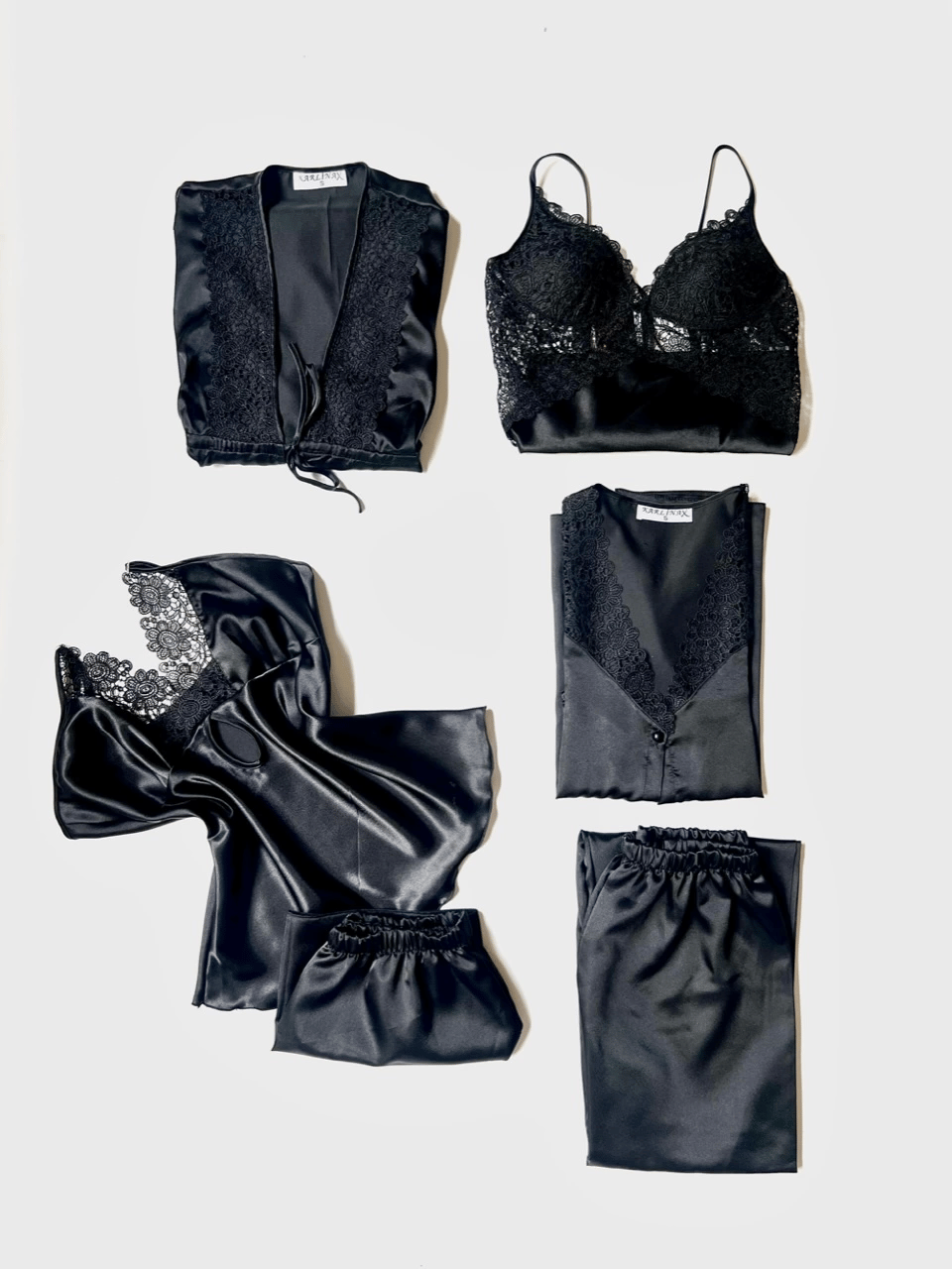 6-Piece Turkish Satin Nightgown Set | Soft, Elegant & Comfortable